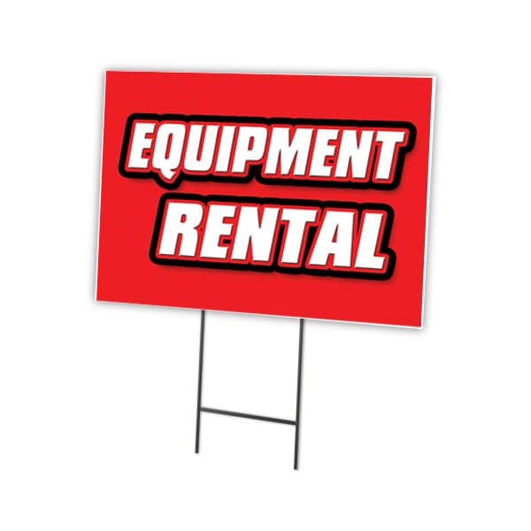 Signmission Equipment Rental Yard Sign & Stake outdoor plastic coroplast window, C-2436-DS-Equipment Rental C-2436-DS-Equipment Rental - main